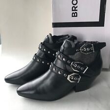 BRONX BOOTS Ankle Western Black Buckles NEW BNIB 41 UK 8 Cowboy  for sale  Shipping to South Africa