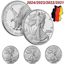 2024 2023 2022 Estados Unidos moneda de un dólar de plata American Eagle 1 oz plata 1 oz 999 segunda mano  Embacar hacia Argentina