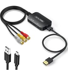 RCA a HDMI, convertidor AV a HDMI, convertidor de audio compuesto RCA a HDMI. for sale  Shipping to South Africa