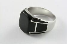 Anillo para hombre anillo sello de piedra negra anillo de plata 925/631 segunda mano  Embacar hacia Argentina