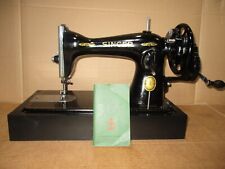 VINTAGE SINGER SEWING MACHINE MODEL 15-89, HAND CRANK, SERVICED, used for sale  Shipping to South Africa