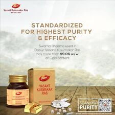 DABUR Ayurveda Vasant Kusumakar Ras com Ouro e Pérola - 100 Comprimidos comprar usado  Enviando para Brazil