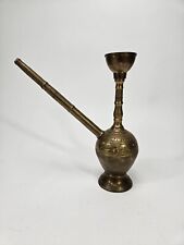Used, Antique Vintage Etched Brass Hookah Pipe 6in  for sale  Shipping to South Africa