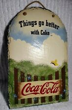 Vintage Coca Cola Sign Plaque Slate 98 Wall Soda Coke Butterfly Collectible RARE for sale  Shipping to South Africa