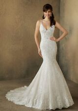 Mori Lee Wedding Dress Renee 2093 Size 12 Label (Size 8 Street) Ivory for sale  Shipping to South Africa
