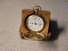  Relógio pingente feminino Hampden Dueber caixa cheia de ouro funciona, precisa de cristal comprar usado  Enviando para Brazil