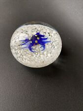 Paperweight glass blue for sale  LONDON