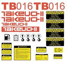 Takeuchi tb016 decals for sale  Shipping to Ireland