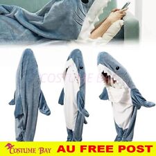 Pijama macacão flanela macia cobertor saco de dormir tubarão azul adulto infantil comprar usado  Enviando para Brazil