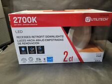 Utilitech LED White Recessed Retrofit Downlights Dimmable 2 Count #0795300 for sale  Shipping to South Africa