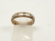 Beautiful 9ct Yellow & White Gold Eternity Ring Clear Stones Size M1/2 , used for sale  Shipping to South Africa
