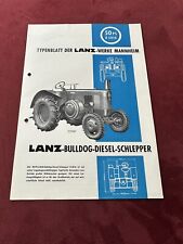 Lanz bulldog prospekt gebraucht kaufen  Rotenburg