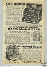 1940 ANUNCIO DE PAPEL Popeye Joe Socko boxeo nocaut banco bancos caja registradora radio segunda mano  Embacar hacia Argentina