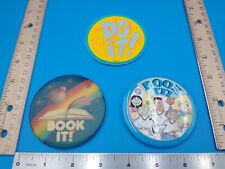2 Vintage 90's Pizza Hut Book It! buttons and 1992 Wendy's Do It! patch #Z579, used for sale  Shipping to South Africa