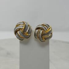 Gold & Silver Glitter Knotted Clip-On Earrings for sale  Shipping to South Africa