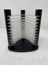 Vintage 1990’s Futuristic Wood Plastic 10 CD Tower Storage Black/Clear! for sale  Shipping to South Africa