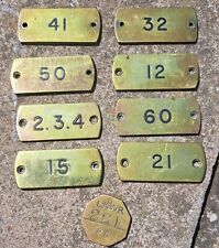 Brass labels token for sale  LEOMINSTER