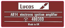 Lucas ab14 ignition for sale  UK