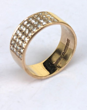 Used, 9ct gold band set with 40 diamonds uk size P for sale  Shipping to South Africa