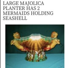 Majolica shell mermaid for sale  KEIGHLEY