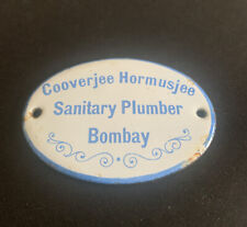 Placa esmaltada placa de puerta baño auténtico Plumper Bombay publicidad segunda mano  Embacar hacia Argentina