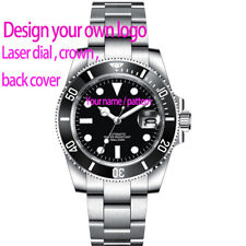 Relógio masculino automático 40 mm logotipo personalizado laser faça você mesmo vidro de safira movimento NH35 comprar usado  Enviando para Brazil