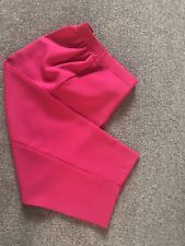 Ladies  Red Cropped/3/4 Trousers half Elasticated Waist 16 for sale  WORKSOP
