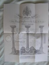Masonic initiation certificate for sale  LINCOLN
