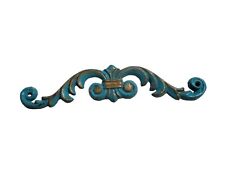 Ornate Cast Iron Wall Decor For Upcycling Turquoise With Gold Farmhouse 11.5x2.5 for sale  Shipping to South Africa