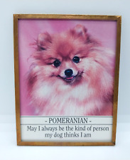 Pomeranian Dog Pink Souvenir Refrigerator Magnet, used for sale  Shipping to South Africa