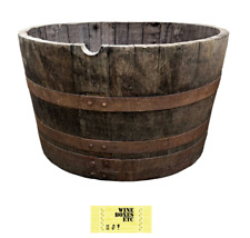 Large Half Oak Wooden Barrel Planter Flower Tree Pots Garden- CHOOSE YOUR SIZES. for sale  Shipping to South Africa