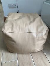 Real leather pouffe for sale  OXTED
