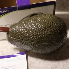 Avacado Shaped Guacamole Serving Dish/Bowl With Spoon 6.5” long for sale  Shipping to South Africa