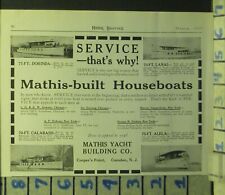 1917 mathis houseboat for sale  Branch