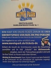 Movie park gutschein gebraucht kaufen  Cottbus