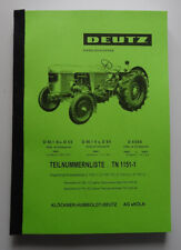 Teilenummernliste deutz d50 gebraucht kaufen  Aichach