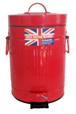 Pedal Great British Lixeira 3 litros removível lixeira interna metal vermelho comprar usado  Enviando para Brazil