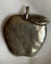 Silvertone apple pin for sale  Riverside