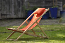1 Pair  Qualiy  Deck chairs water proof sling + cushion. FSC approved Hardwood, used for sale  Shipping to South Africa