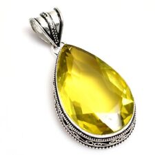 Lemon Topaz Handmade Antique Design Pendant Jewelry Wedding Gift NP 062 for sale  Shipping to South Africa