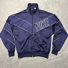 Used, Vtg 1980s Nike Mesh Track Jacket Adult Medium Blue Vented Holes Jogger Chest 23” for sale  Shipping to South Africa