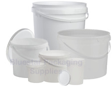 Plastic Buckets Tubs Containers with Tamper Evident Lids 0.5L 1L 3L 5L 10L 25L for sale  Shipping to South Africa