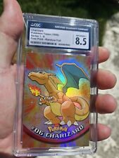 1999 Topps Pokémon T.v Rainbow Foil Charizard #6  Blue logo 1st print Cgc 8.5 for sale  Shipping to South Africa