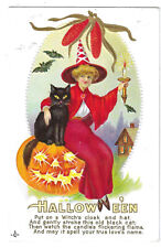 Halloween postcard witch for sale  Shipping to Ireland