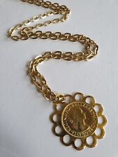 Goldtone coin pendant for sale  DONCASTER