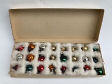 Box of Vintage Antique Mini Feather Tree Glass Christmas Ornaments for sale  Minneapolis