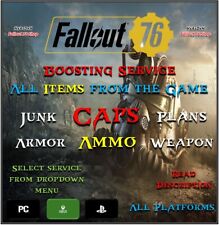 ✨Fallout 76✨All Fallout 76 Items Boost✨Caps, Junk, Flux, Plan, Ammo✨PC PS XBOX✨ for sale  Shipping to South Africa