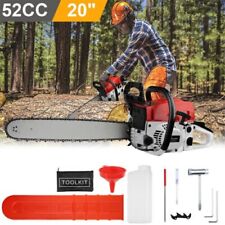 52CC 20" Gasoline Chainsaw Powered Wood Cutting Engine Gas Crankcase Chain Saw for sale  Shipping to South Africa