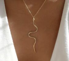 Collar con colgante de serpiente cadena de oro arce inoxidable para mujeres niñas segunda mano  Embacar hacia Argentina