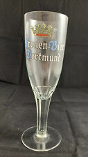 Vintage Kronen Bier Beer Glass Dortmund Crown German Octagonal Stem for sale  Shipping to South Africa